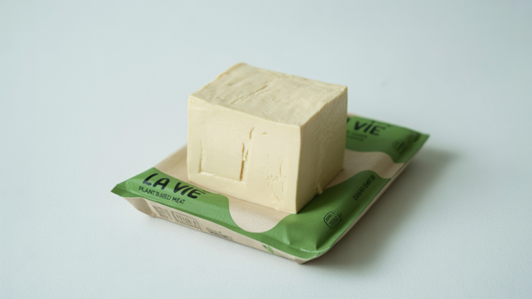 La Vie plant-based brand green rebrand packaging alongside new tofu products.