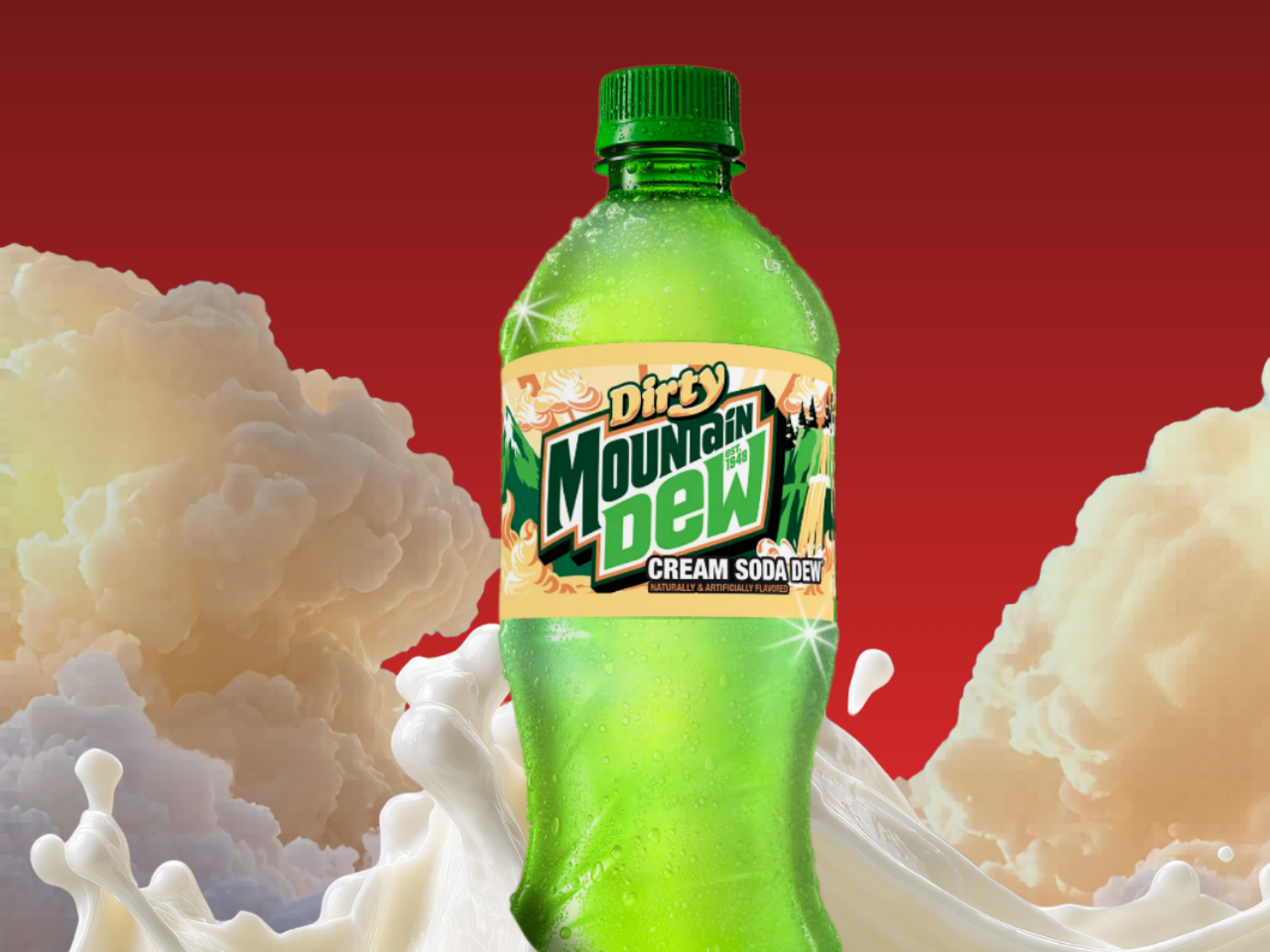 cream soda mountain dew in creamy dreamy clouds