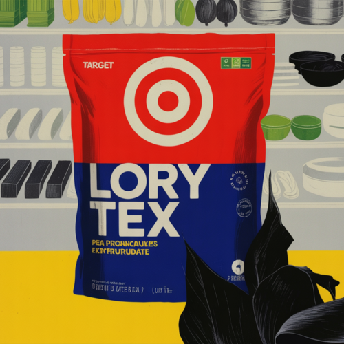 Granulated pea protein extrudate ingredient in a commercial food manufacturing setting