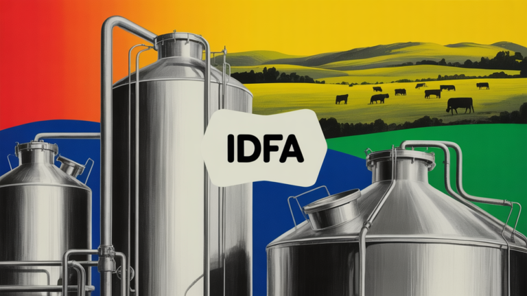 Dairy processing facility with tanks representing domestic supply chain investment
