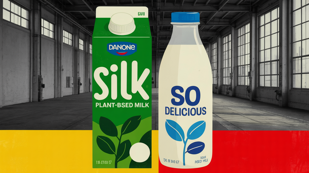 Empty plant-based dairy production line inside a shuttered New Jersey Danone factory