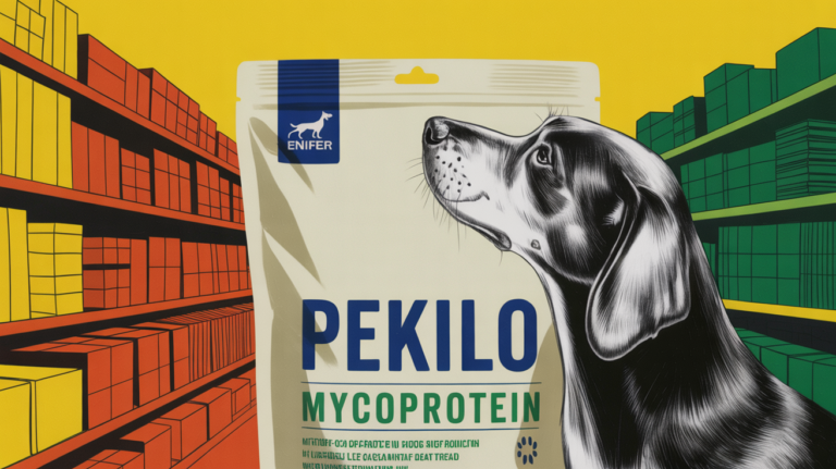 Semi-moist dog treat made with PEKILO mycoprotein ingredient by Enifer and Rovio Pet Foods