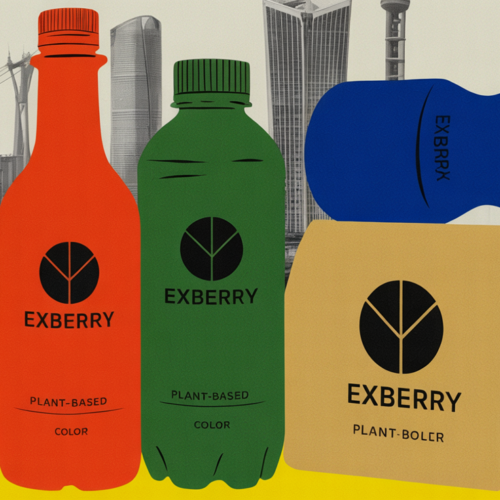 GNT EXBERRY plant-based color range displayed at a Shanghai food industry event