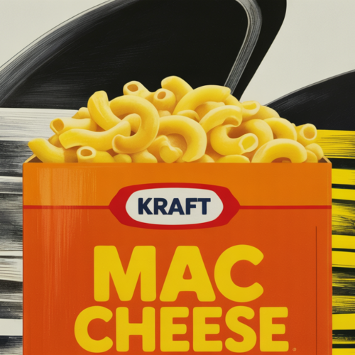 Kraft Heinz marketing campaign billboard featuring protein-packed mac and cheese product