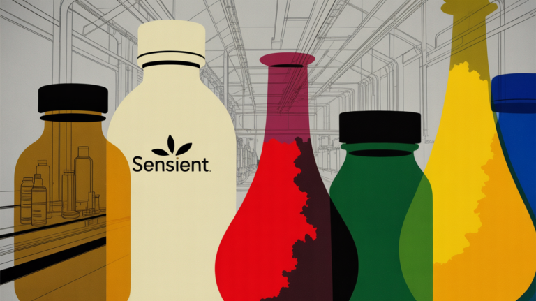Large industrial facility producing natural food dye colorants at commercial scale