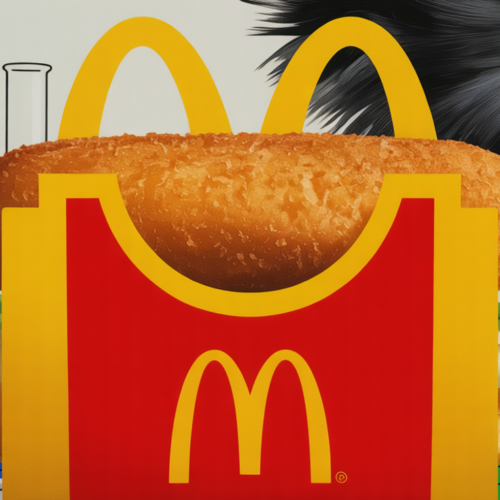 Close-up of McDonald's Filet-O-Fish sandwich showing its golden breaded coating
