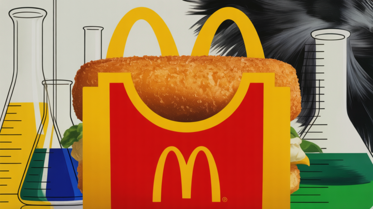 Close-up of McDonald's Filet-O-Fish sandwich showing its golden breaded coating