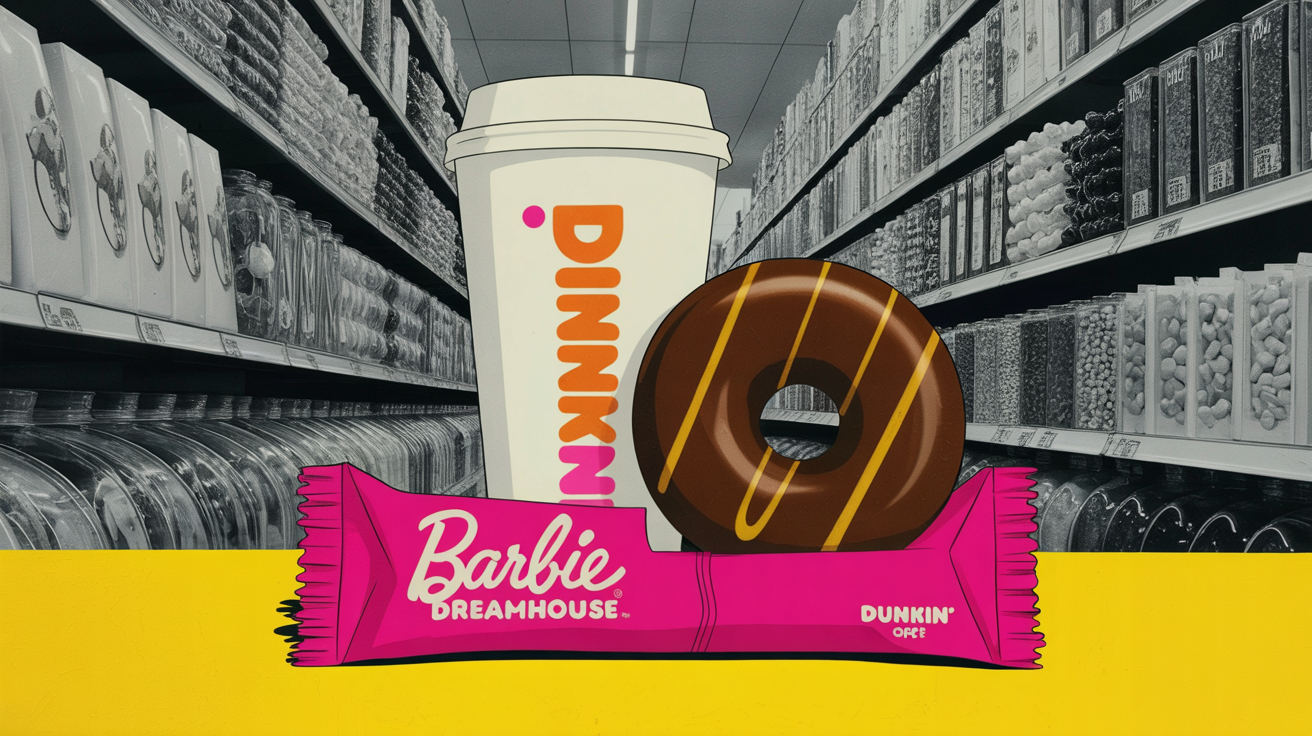 Colorful limited edition snack packaging from Dunkin, Ferrero, and M&Ms summer collabs