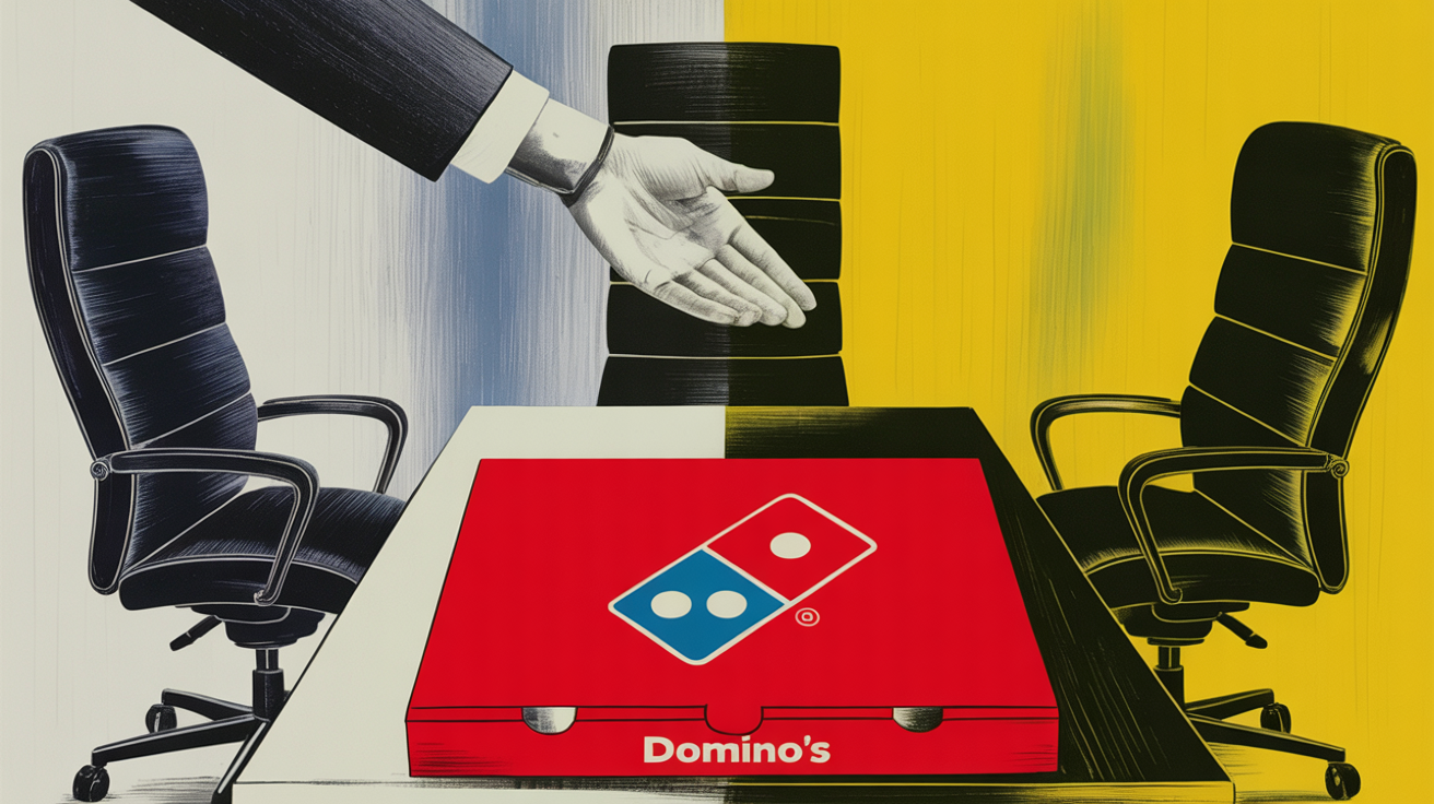 Domino's storefront sign signaling a major executive leadership transition in 2025