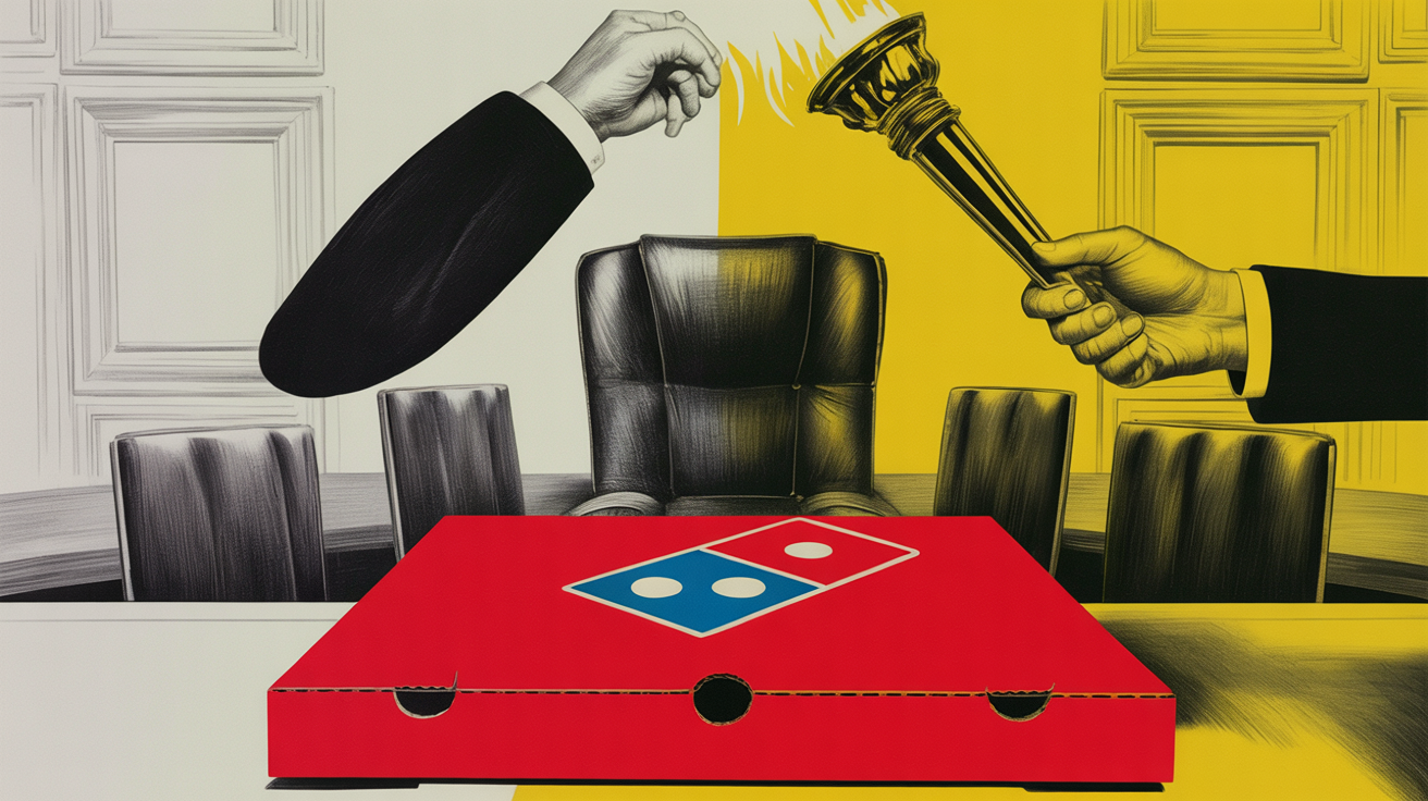 Domino's pizza chain storefront signaling a major CEO leadership transition this fall