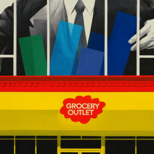 Grocery Outlet storefront exterior signage reflecting executive leadership transition news