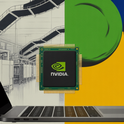 Nvidia AI superchip hardware displayed at a tech conference in Taipei Taiwan