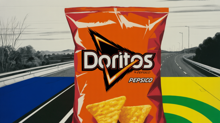 Driverless autonomous truck on US highway hauling PepsiCo snack products