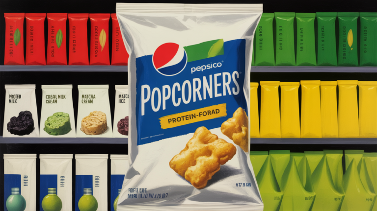 Assorted new functional snack products including protein crisps and matcha cookies on retail shelf