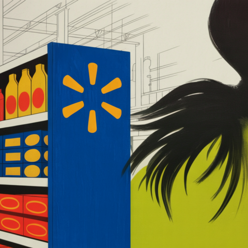 Walmart store shelf stocked with emerging food brand products for entrepreneurs