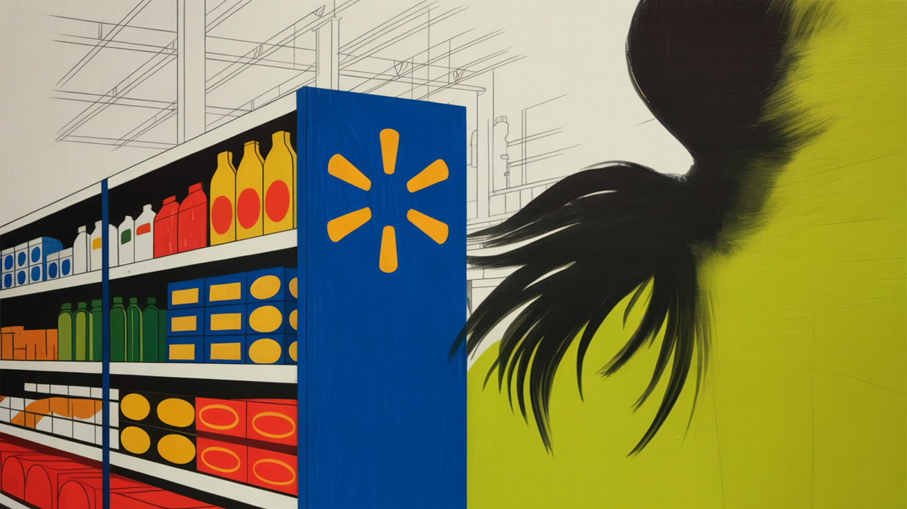 Walmart store shelf stocked with emerging food brand products for entrepreneurs