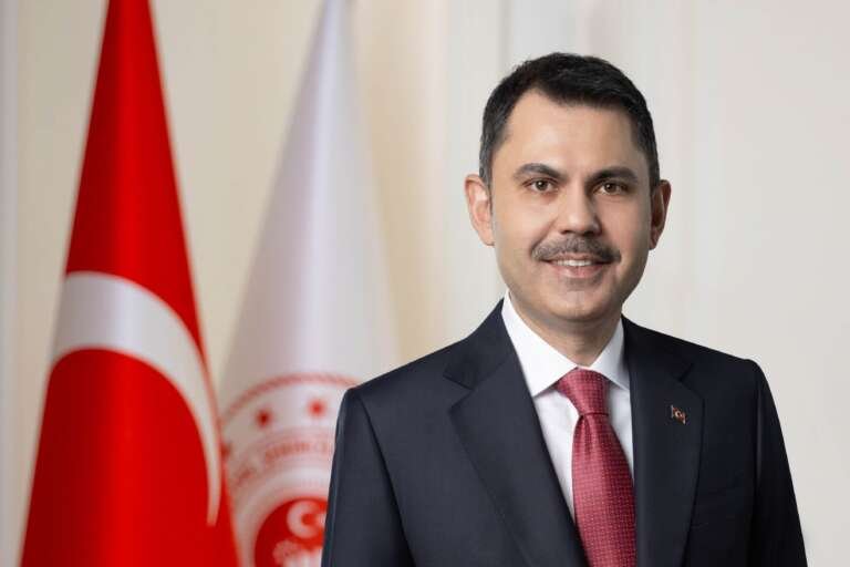 COP31 president-designate Murat Kurum speaking at a climate policy forum on electrification