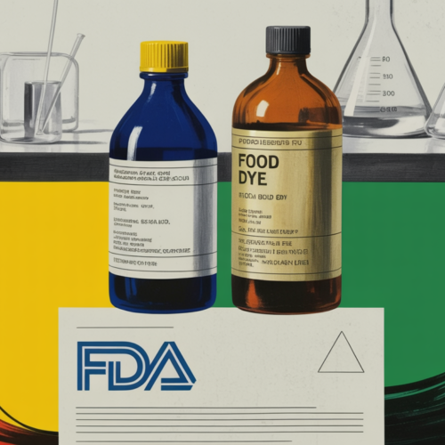FDA regulatory document highlighting synthetic food dye authorization withdrawal decision