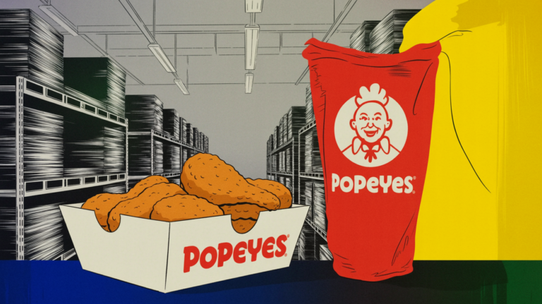 Exterior of a Popeyes restaurant location undergoing ownership transition after bankruptcy.
