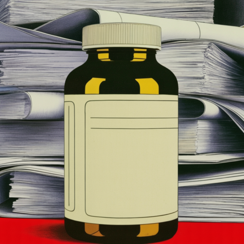 FDA regulatory documents and dietary supplement bottles on a compliance officer's desk.