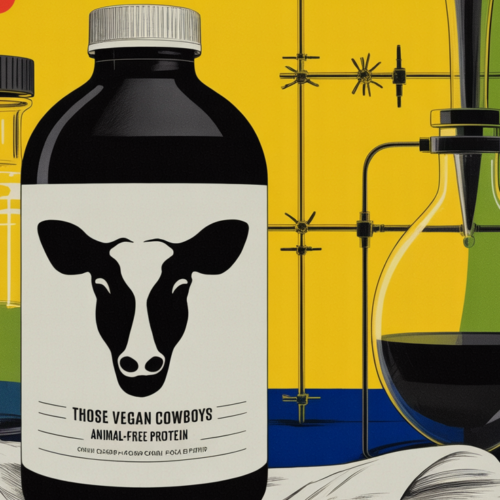 Precision fermentation lab equipment used to produce animal-free casein protein dairy alternatives.